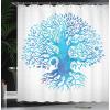 Ambesonne Damask Shower Curtain, Vintage Style Floral Pattern Abstract Romantic Bouquet Greenery Art Print, Cloth Fabric Bathroom Decor Set with Hooks, 69″ W x 70″ L, Warm Taupe(White Sky)