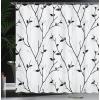 Ambesonne Damask Shower Curtain, Vintage Style Floral Pattern Abstract Romantic Bouquet Greenery Art Print, Cloth Fabric Bathroom Decor Set with Hooks, 69″ W x 70″ L, Warm Taupe(Coconut Black)