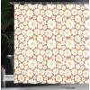 Ambesonne Damask Shower Curtain, Vintage Style Floral Pattern Abstract Romantic Bouquet Greenery Art Print, Cloth Fabric Bathroom Decor Set with Hooks, 69″ W x 70″ L, Warm Taupe(Cinnamon White)