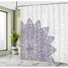 Ambesonne Damask Shower Curtain, Vintage Style Floral Pattern Abstract Romantic Bouquet Greenery Art Print, Cloth Fabric Bathroom Decor Set with Hooks, 69″ W x 70″ L, Warm Taupe(Dust Ivory)