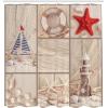 Ambesonne Damask Shower Curtain, Vintage Style Floral Pattern Abstract Romantic Bouquet Greenery Art Print, Cloth Fabric Bathroom Decor Set with Hooks, 69″ W x 70″ L, Warm Taupe(Blue Red)