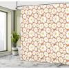 Ambesonne Damask Shower Curtain, Vintage Style Floral Pattern Abstract Romantic Bouquet Greenery Art Print, Cloth Fabric Bathroom Decor Set with Hooks, 69″ W x 70″ L, Warm Taupe(Cinnamon White)