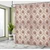 Ambesonne Damask Shower Curtain, Vintage Style Floral Pattern Abstract Romantic Bouquet Greenery Art Print, Cloth Fabric Bathroom Decor Set with Hooks, 69″ W x 70″ L, Warm Taupe(Warm Taupe)