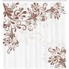 Ambesonne Damask Shower Curtain, Vintage Style Floral Pattern Abstract Romantic Bouquet Greenery Art Print, Cloth Fabric Bathroom Decor Set with Hooks, 69″ W x 70″ L, Warm Taupe(Pale Chocolate)