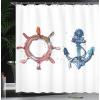 Ambesonne Floral Shower Curtain, Bouquet with Swirled Branches Romantic Paper Flowers Origami Autumn Blooms Image, Cloth Fabric Bathroom Decor Set with Hooks, 69″ W x 84″ L, Mint Orange(Pink Blue)
