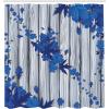 Ambesonne Floral Shower Curtain, Bouquet with Swirled Branches Romantic Paper Flowers Origami Autumn Blooms Image, Cloth Fabric Bathroom Decor Set with Hooks, 69″ W x 84″ L, Mint Orange(Cobalt Blue)