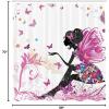 Ambesonne Floral Shower Curtain, Bouquet with Swirled Branches Romantic Paper Flowers Origami Autumn Blooms Image, Cloth Fabric Bathroom Decor Set with Hooks, 69″ W x 84″ L, Mint Orange(Pastel Pink)