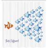 Ambesonne Floral Shower Curtain, Bouquet with Swirled Branches Romantic Paper Flowers Origami Autumn Blooms Image, Cloth Fabric Bathroom Decor Set with Hooks, 69″ W x 84″ L, Mint Orange(Orange Blue)