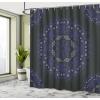 Ambesonne Floral Shower Curtain, Bouquet with Swirled Branches Romantic Paper Flowers Origami Autumn Blooms Image, Cloth Fabric Bathroom Decor Set with Hooks, 69″ W x 84″ L, Mint Orange(Blue Violet Coconut)