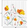 Ambesonne Floral Shower Curtain, Bouquet with Swirled Branches Romantic Paper Flowers Origami Autumn Blooms Image, Cloth Fabric Bathroom Decor Set with Hooks, 69″ W x 84″ L, Mint Orange(Mint Orange)