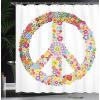 Ambesonne Floral Shower Curtain, Bouquet with Swirled Branches Romantic Paper Flowers Origami Autumn Blooms Image, Cloth Fabric Bathroom Decor Set with Hooks, 69″ W x 84″ L, Mint Orange(White)