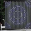 Ambesonne Floral Shower Curtain, Bouquet with Swirled Branches Romantic Paper Flowers Origami Autumn Blooms Image, Cloth Fabric Bathroom Decor Set with Hooks, 69″ W x 84″ L, Mint Orange(Blue Violet Coconut)