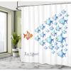Ambesonne Floral Shower Curtain, Bouquet with Swirled Branches Romantic Paper Flowers Origami Autumn Blooms Image, Cloth Fabric Bathroom Decor Set with Hooks, 69″ W x 84″ L, Mint Orange(Orange Blue)