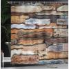 Ambesonne Floral Shower Curtain, Bouquet with Swirled Branches Romantic Paper Flowers Origami Autumn Blooms Image, Cloth Fabric Bathroom Decor Set with Hooks, 69″ W x 84″ L, Mint Orange(Brown)