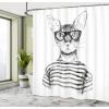 Ambesonne Floral Shower Curtain, Bouquet with Swirled Branches Romantic Paper Flowers Origami Autumn Blooms Image, Cloth Fabric Bathroom Decor Set with Hooks, 69″ W x 84″ L, Mint Orange(Gray White)