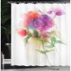 Ambesonne Floral Shower Curtain, Bouquet with Swirled Branches Romantic Paper Flowers Origami Autumn Blooms Image, Cloth Fabric Bathroom Decor Set with Hooks, 69″ W x 84″ L, Mint Orange(Off White Reseda Green)