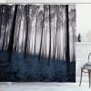 Ambesonne Floral Shower Curtain, Bouquet with Swirled Branches Romantic Paper Flowers Origami Autumn Blooms Image, Cloth Fabric Bathroom Decor Set with Hooks, 69″ W x 84″ L, Mint Orange(Petrol Black)