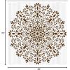 Ambesonne Floral Shower Curtain, Bouquet with Swirled Branches Romantic Paper Flowers Origami Autumn Blooms Image, Cloth Fabric Bathroom Decor Set with Hooks, 69″ W x 84″ L, Mint Orange(Brown and White)