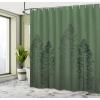 Ambesonne Floral Shower Curtain, Bouquet with Swirled Branches Romantic Paper Flowers Origami Autumn Blooms Image, Cloth Fabric Bathroom Decor Set with Hooks, 69″ W x 84″ L, Mint Orange(Forest Green)