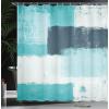 Ambesonne Floral Shower Curtain, Bouquet with Swirled Branches Romantic Paper Flowers Origami Autumn Blooms Image, Cloth Fabric Bathroom Decor Set with Hooks, 69″ W x 84″ L, Mint Orange(Turquoise Aqua)