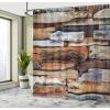 Ambesonne Floral Shower Curtain, Bouquet with Swirled Branches Romantic Paper Flowers Origami Autumn Blooms Image, Cloth Fabric Bathroom Decor Set with Hooks, 69″ W x 84″ L, Mint Orange(Brown)