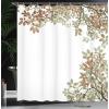 Ambesonne Floral Shower Curtain, Bouquet with Swirled Branches Romantic Paper Flowers Origami Autumn Blooms Image, Cloth Fabric Bathroom Decor Set with Hooks, 69″ W x 84″ L, Mint Orange(Cinnamon and White)