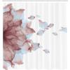Ambesonne Floral Shower Curtain, Bouquet with Swirled Branches Romantic Paper Flowers Origami Autumn Blooms Image, Cloth Fabric Bathroom Decor Set with Hooks, 69″ W x 84″ L, Mint Orange(Dried Rose)