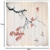 Ambesonne Japanese Shower Curtain, Cherry Blossom Sakura Tree Branches Romantic Spring Themed Watercolor Picture, Cloth Fabric Bathroom Decor Set with Hooks, 70″ Long, Pale Purple(Pale Cinnamon)