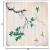 Ambesonne Japanese Shower Curtain, Cherry Blossom Sakura Tree Branches Romantic Spring Themed Watercolor Picture, Cloth Fabric Bathroom Decor Set with Hooks, 70″ Long, Pale Purple(Jade Green)