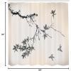 Ambesonne Japanese Shower Curtain, Cherry Blossom Sakura Tree Branches Romantic Spring Themed Watercolor Picture, Cloth Fabric Bathroom Decor Set with Hooks, 70″ Long, Pale Purple(Taupe Grey)