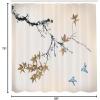 Ambesonne Japanese Shower Curtain, Cherry Blossom Sakura Tree Branches Romantic Spring Themed Watercolor Picture, Cloth Fabric Bathroom Decor Set with Hooks, 70″ Long, Pale Purple(Pale Blue)