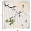 Ambesonne Japanese Shower Curtain, Cherry Blossom Sakura Tree Branches Romantic Spring Themed Watercolor Picture, Cloth Fabric Bathroom Decor Set with Hooks, 70″ Long, Pale Purple(Pale Olive)