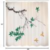 Ambesonne Japanese Shower Curtain, Cherry Blossom Sakura Tree Branches Romantic Spring Themed Watercolor Picture, Cloth Fabric Bathroom Decor Set with Hooks, 70″ Long, Pale Purple(Jade Green)