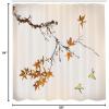 Ambesonne Japanese Shower Curtain, Cherry Blossom Sakura Tree Branches Romantic Spring Themed Watercolor Picture, Cloth Fabric Bathroom Decor Set with Hooks, 70″ Long, Pale Purple(Apricot Beige)