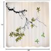 Ambesonne Japanese Shower Curtain, Cherry Blossom Sakura Tree Branches Romantic Spring Themed Watercolor Picture, Cloth Fabric Bathroom Decor Set with Hooks, 70″ Long, Pale Purple(Dark Grey)