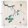 Ambesonne Japanese Shower Curtain, Cherry Blossom Sakura Tree Branches Romantic Spring Themed Watercolor Picture, Cloth Fabric Bathroom Decor Set with Hooks, 70″ Long, Pale Purple(Pastel Pink)