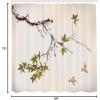 Ambesonne Japanese Shower Curtain, Cherry Blossom Sakura Tree Branches Romantic Spring Themed Watercolor Picture, Cloth Fabric Bathroom Decor Set with Hooks, 70″ Long, Pale Purple(Khaki Peach)