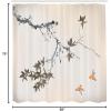 Ambesonne Japanese Shower Curtain, Cherry Blossom Sakura Tree Branches Romantic Spring Themed Watercolor Picture, Cloth Fabric Bathroom Decor Set with Hooks, 70″ Long, Pale Purple(Dark Eggshell)