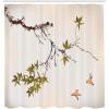 Ambesonne Japanese Shower Curtain, Cherry Blossom Sakura Tree Branches Romantic Spring Themed Watercolor Picture, Cloth Fabric Bathroom Decor Set with Hooks, 70″ Long, Pale Purple(Khaki Peach)