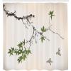 Ambesonne Japanese Shower Curtain, Cherry Blossom Sakura Tree Branches Romantic Spring Themed Watercolor Picture, Cloth Fabric Bathroom Decor Set with Hooks, 70″ Long, Pale Purple(Pale Olive)