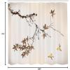 Ambesonne Japanese Shower Curtain, Cherry Blossom Sakura Tree Branches Romantic Spring Themed Watercolor Picture, Cloth Fabric Bathroom Decor Set with Hooks, 70″ Long, Pale Purple(Cocoa Beige)