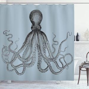Ambesonne Damask Shower Curtain, Vintage Style Floral Pattern Abstract Romantic Bouquet Greenery Art Print, Cloth Fabric Bathroom Decor Set with Hooks, 69″ W x 70″ L, Warm Taupe(Blue Dimgrey)