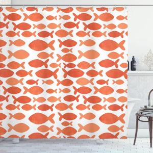 Ambesonne Damask Shower Curtain, Vintage Style Floral Pattern Abstract Romantic Bouquet Greenery Art Print, Cloth Fabric Bathroom Decor Set with Hooks, 69″ W x 70″ L, Warm Taupe(Dark Salmon)