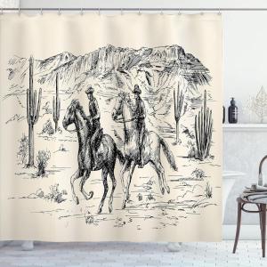 Ambesonne Damask Shower Curtain, Vintage Style Floral Pattern Abstract Romantic Bouquet Greenery Art Print, Cloth Fabric Bathroom Decor Set with Hooks, 69″ W x 70″ L, Warm Taupe(Dark Grey)