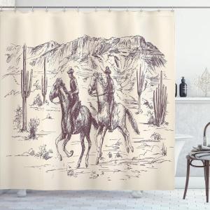 Ambesonne Damask Shower Curtain, Vintage Style Floral Pattern Abstract Romantic Bouquet Greenery Art Print, Cloth Fabric Bathroom Decor Set with Hooks, 69″ W x 70″ L, Warm Taupe(Plum and Cream)