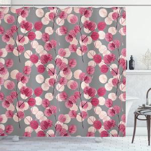 Ambesonne Damask Shower Curtain, Vintage Style Floral Pattern Abstract Romantic Bouquet Greenery Art Print, Cloth Fabric Bathroom Decor Set with Hooks, 69″ W x 70″ L, Warm Taupe(Pale Reseda)