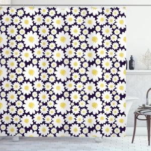 Ambesonne Damask Shower Curtain, Vintage Style Floral Pattern Abstract Romantic Bouquet Greenery Art Print, Cloth Fabric Bathroom Decor Set with Hooks, 69″ W x 70″ L, Warm Taupe(Dark Purple)