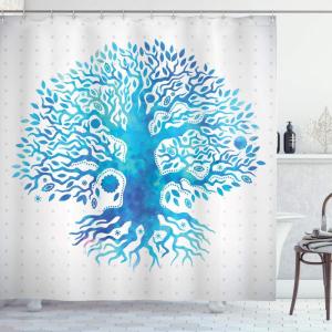 Ambesonne Damask Shower Curtain, Vintage Style Floral Pattern Abstract Romantic Bouquet Greenery Art Print, Cloth Fabric Bathroom Decor Set with Hooks, 69″ W x 70″ L, Warm Taupe(White Sky)
