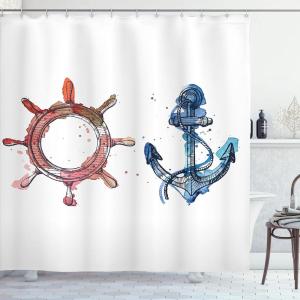 Ambesonne Floral Shower Curtain, Bouquet with Swirled Branches Romantic Paper Flowers Origami Autumn Blooms Image, Cloth Fabric Bathroom Decor Set with Hooks, 69″ W x 84″ L, Mint Orange(Pink Blue)