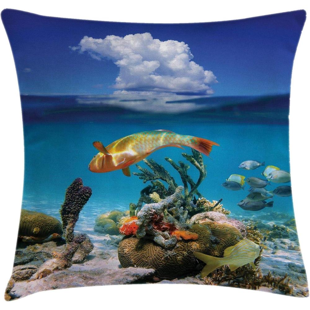 imageAmbesonne Retro Throw Pillow Cushion Cover Woman with Hair Super Speech Bubble Victory Sign Cartoon Pop Art Inspired Decorative Square Accent Pillow Case 24 X 24 Yellow PinkBlue Orange